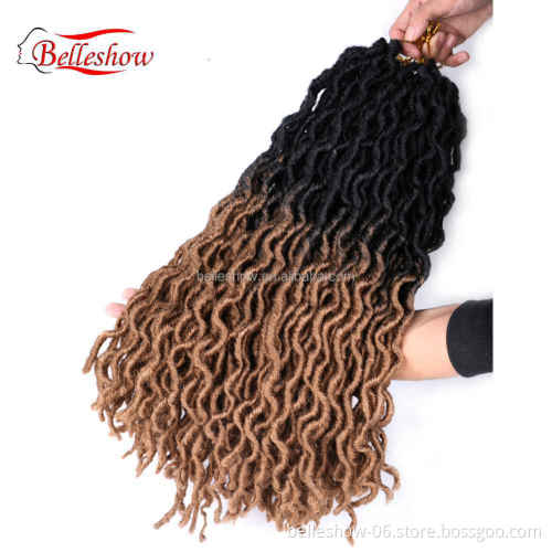 Hot sell Gypsy Locs 18 inch 24 stands 100g synthetic ombre dreadlock faux locs hair